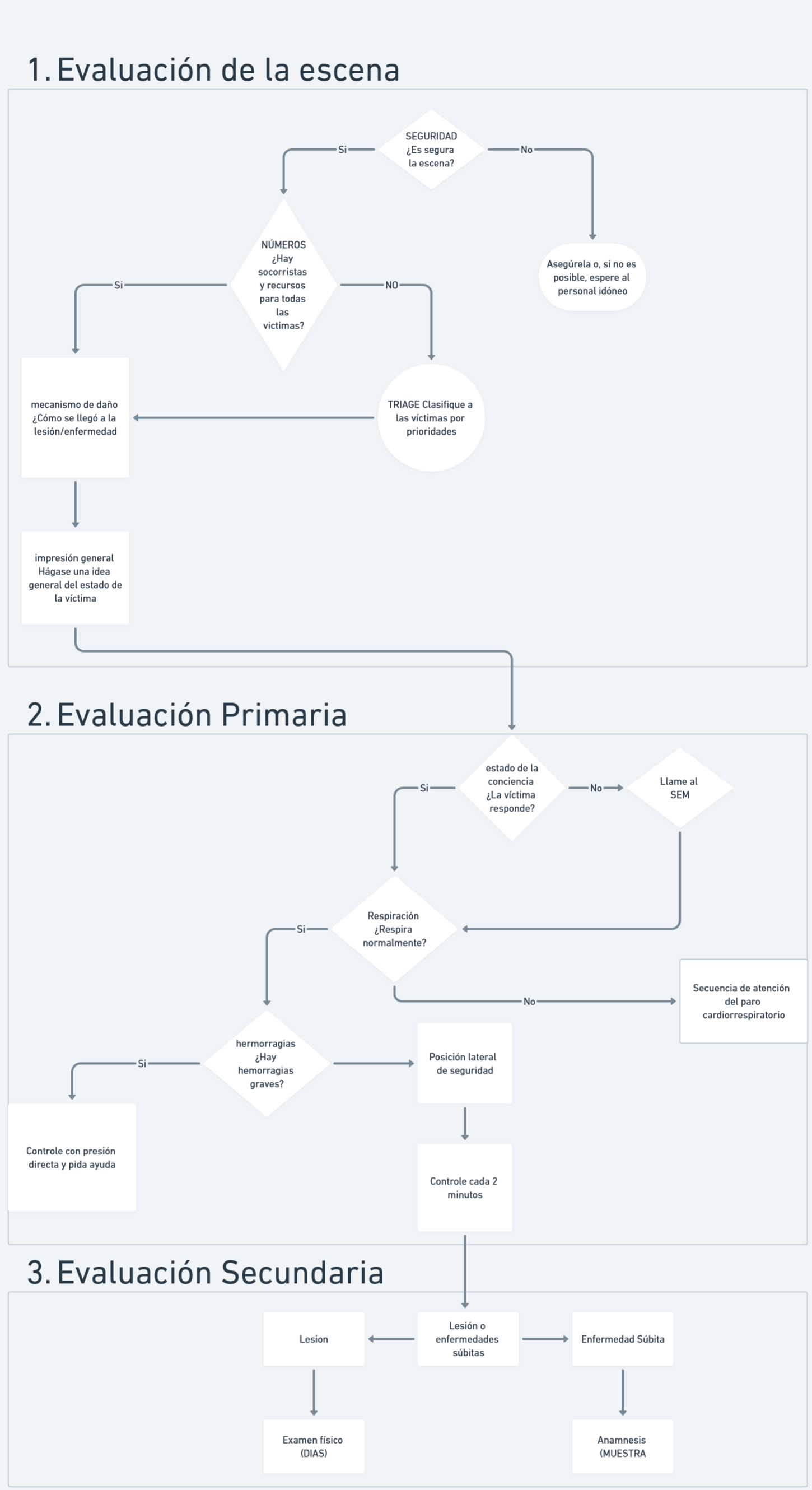 Qué hacer en una emergencia - algoritmo  manejo básico de las emergencias